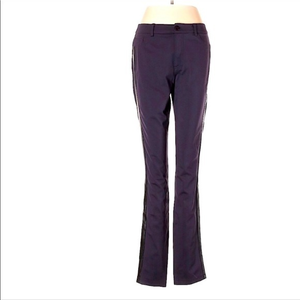 NWT Peace of Cloth 6 “Selena” “plum”‎ black faux leather trim skinny cut pants